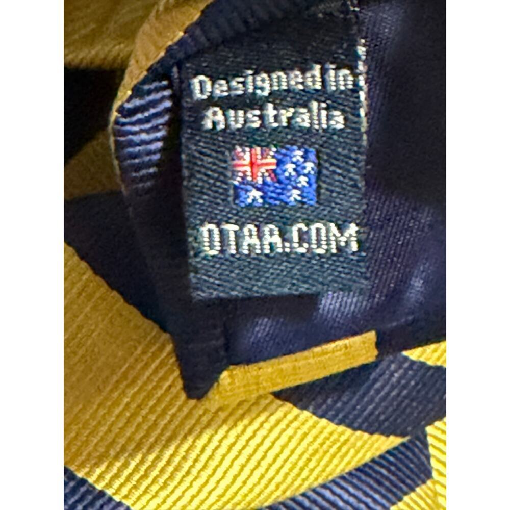 Otaa Australia Blue Yellow Striped Microfiber Tie 60in — image 3 of 8